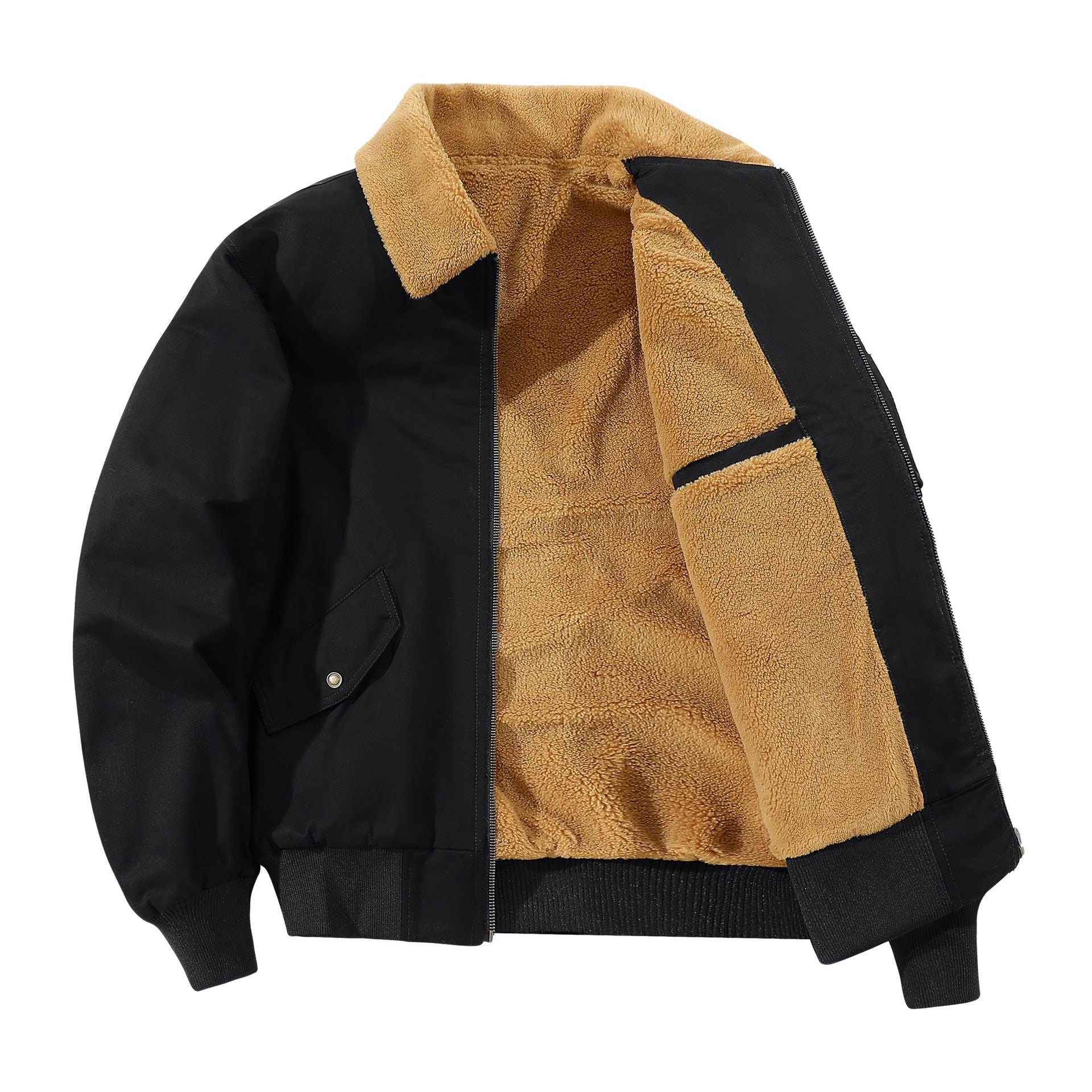 Men's American-style Fleece-lined Jacket