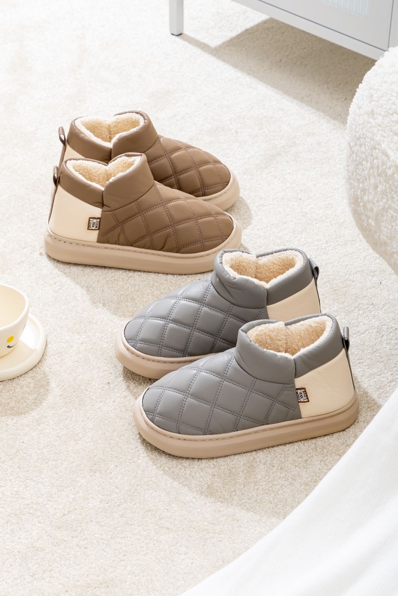 Men's Shoes With Checkered Pu Leather Surface