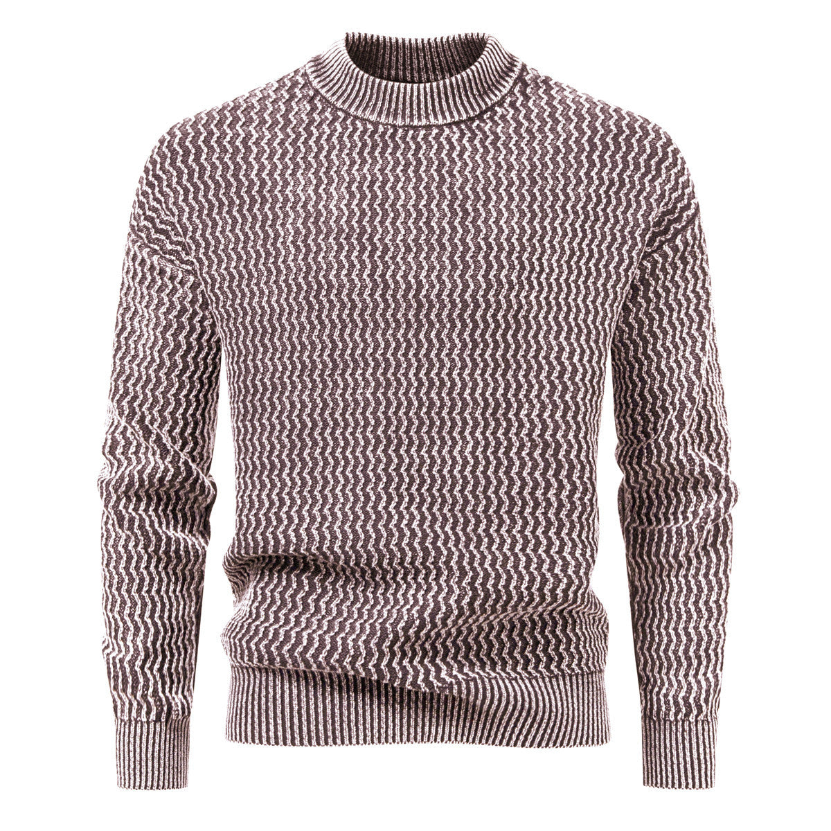 New Men's Mohair Jacquard Sweater