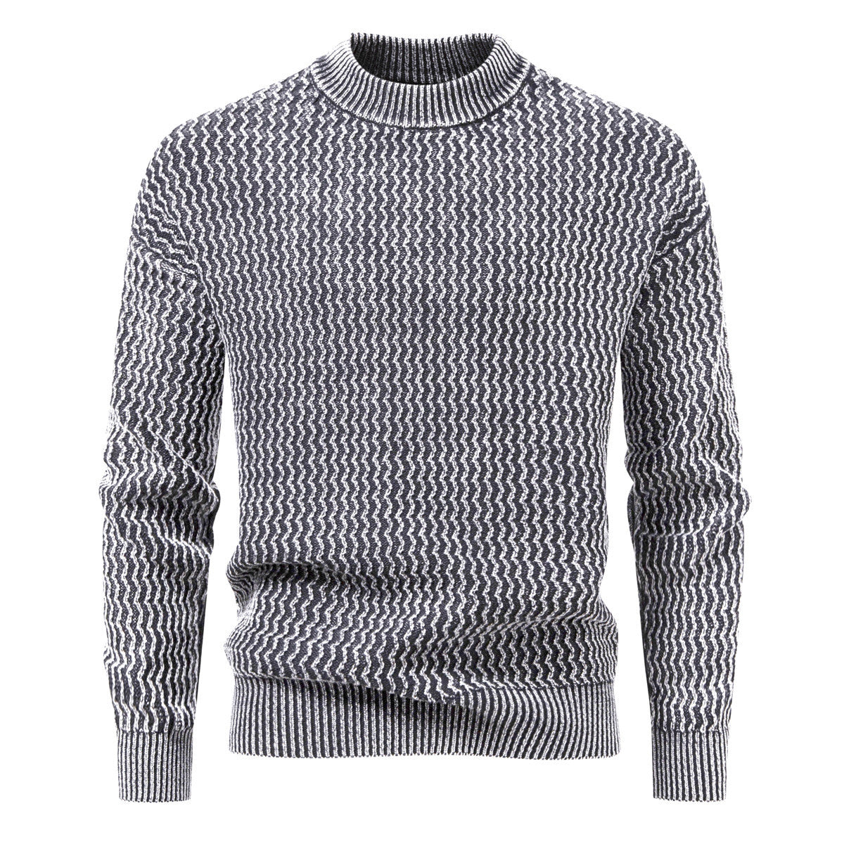 New Men's Mohair Jacquard Sweater