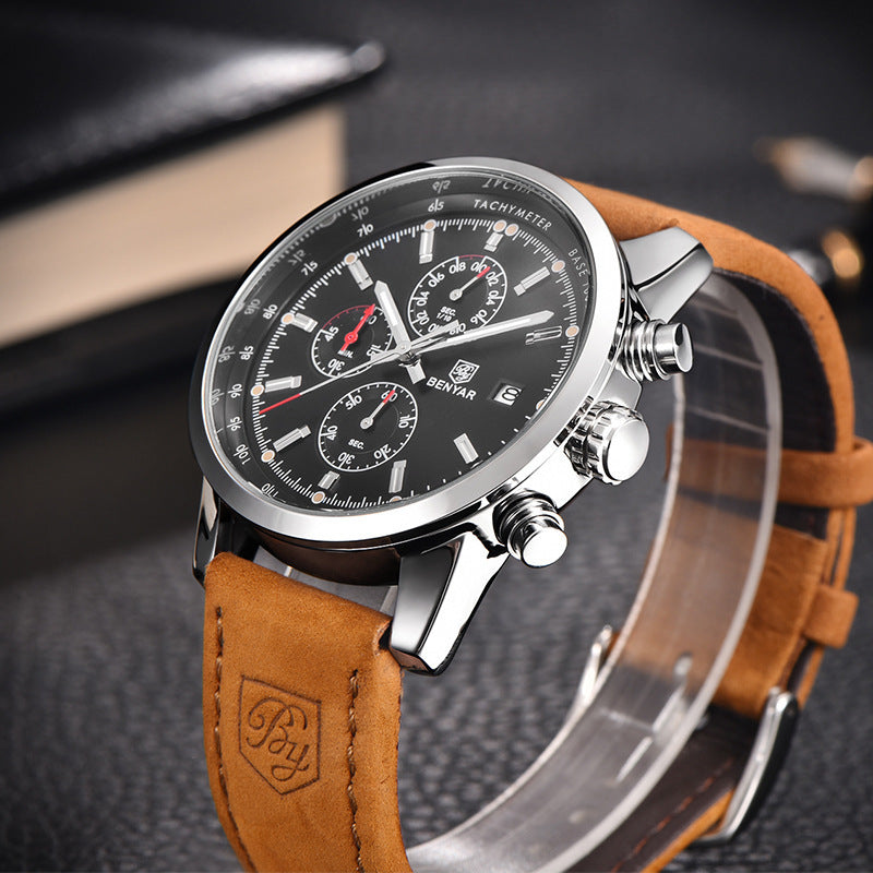 Fashion Casual Watch Mens Watches Men Luxury Brand Quartz Watch Business Leather Men's Watch
