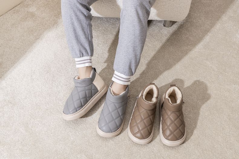 Men's Shoes With Checkered Pu Leather Surface