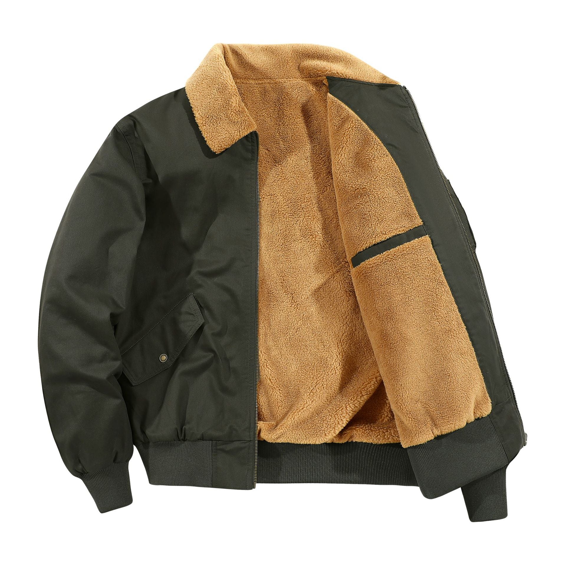 Men's American-style Fleece-lined Jacket
